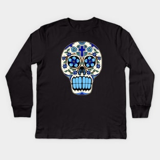 Sugar Skull 3 Kids Long Sleeve T-Shirt